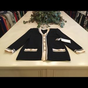 St John Collection Jacket - Black, White, Gold
